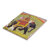 INDIAN MAHARAJA OVER ROYAL HUNT RIDING ELEPHANT TEGELTJE (Zijkant)