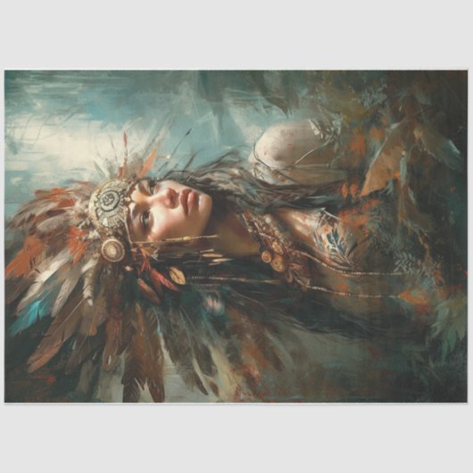 Indian Maiden Princess Tissuepapier (Voorkant)