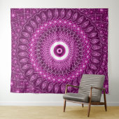 Indian Mandala roze Modern Stijlvolle Yoga Boho Sc Wandkleed (In Situ (horizontaal))