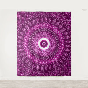 Indian Mandala roze Modern Stijlvolle Yoga Boho Sc Wandkleed