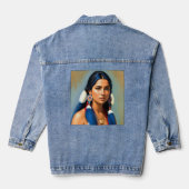 INDIAN MEISJE INHEEMSE AMERIKAANSE Denim jean jas Denim Jacket (Achterkant)