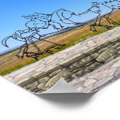 Indian Memorial Sculpture, Little Bighorn, Montana Poster (Hoek)