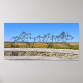 Indian Memorial Sculpture, Little Bighorn, Montana Poster (Voorkant)