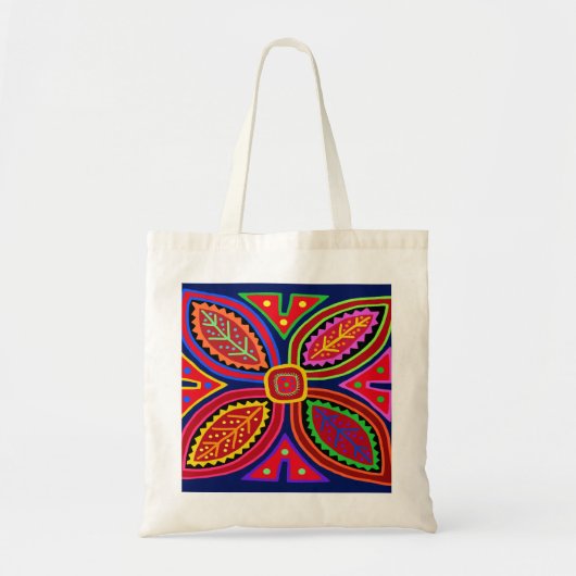 Indian Mola Flora Tote Bag (Voorkant)