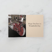 Indian MotorBike Birthday Kaart (Binnen)