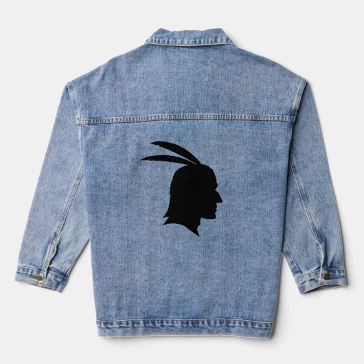 INDIAN NATIVE AMERICAN UNISEX Denim Jean Jacket (Achterkant)