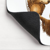 Indian Native American Woman With White Wolf Vinta Muismat (Hoek)