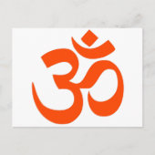 Indian Om Symbol Briefkaart (Voorkant)