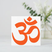 Indian Om Symbol Kaart (Staand voorkant)