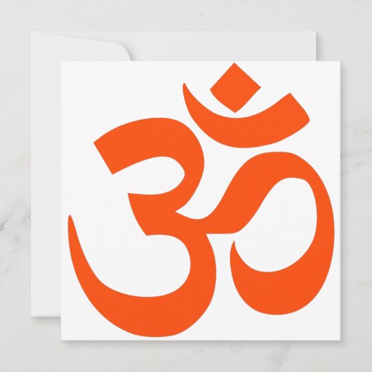Indian Om Symbol Kaart (Voorkant)