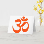 Indian Om Symbol Kaart (Gele Bloem)