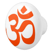 Indian Om Symbol Keramische Knop (Rechts)
