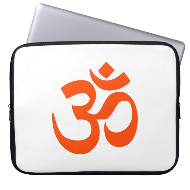 Indian Om Symbol Laptop Sleeve (Voorkant)