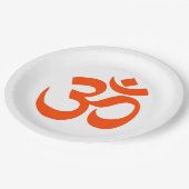 Indian Om Symbol Papieren Bordje (Gekanteld)
