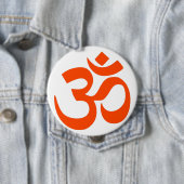 Indian Om Symbol Ronde Button 4,0 Cm (In situ)