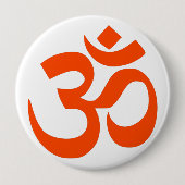 Indian Om Symbol Ronde Button 4,0 Cm (Voorkant)