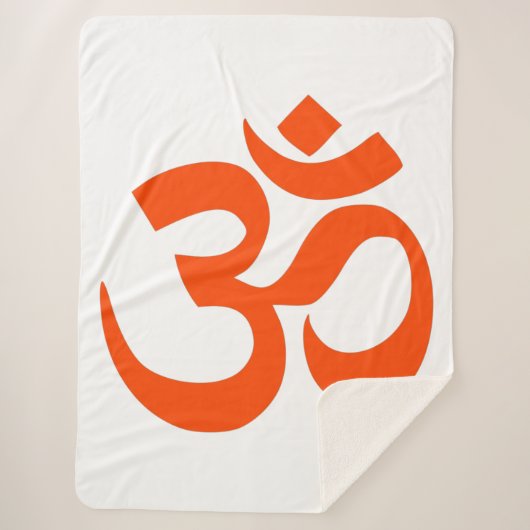 Indian Om Symbol Sherpa Deken (Voorkant)