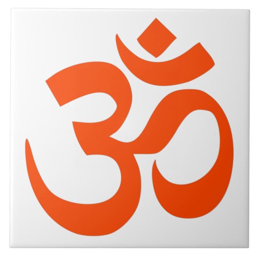 Indian Om Symbol Tegeltje (Voorkant)
