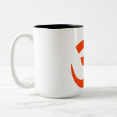 Indian Om Symbol Tweekleurige Koffiemok (Links)