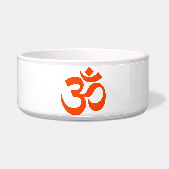 Indian Om Symbol Voerbakje (Voorkant)