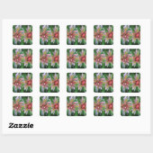 Indian Paintbrush, Banff NP, Alberta, Canada Vierkante Sticker (Vel)