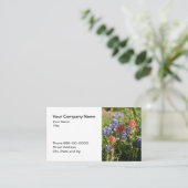 Indian Paintbrush Bluebonnet Visitekaartje (Staand voorkant)