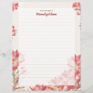 Indian Paintbrush gedempt gevoerd papier blad