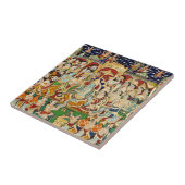 INDIAN PAINTING SRI RAMA DURBAR TEGELTJE (Zijkant)