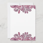 Indian Paisley Gold huwelijksuitnodiging Kaart (Achterkant)