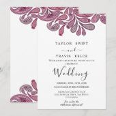 Indian Paisley Gold huwelijksuitnodiging Kaart (Voorkant / Achterkant)