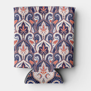 Indian Paisley: Naadloos bloemmedaillon. Blikjeskoeler