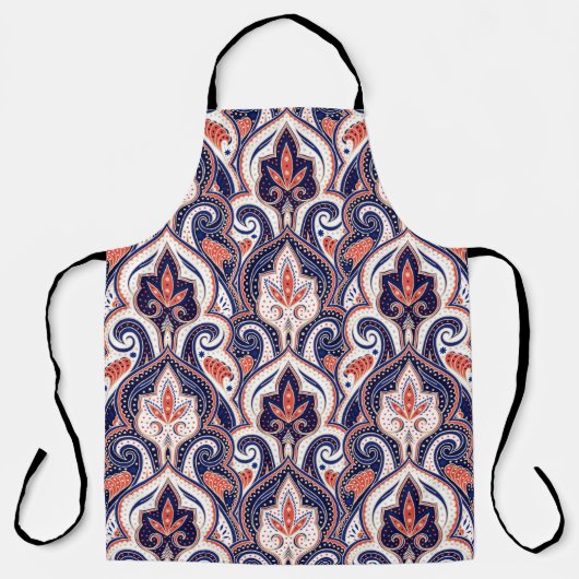 Indian Paisley: Naadloos bloemmedaillon. Schort (Voorkant)