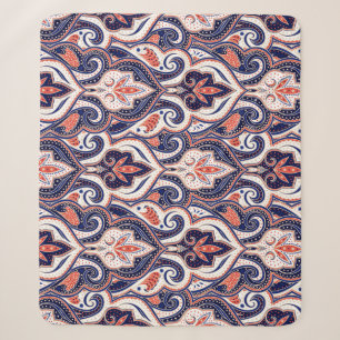 Indian Paisley: Naadloos bloemmedaillon. Sherpa Deken