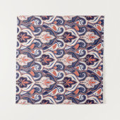 Indian Paisley: Naadloos bloemmedaillon. Wandkleed (Voorkant (horizontaal))