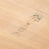 Indian Paisley Ornate Elephants Baby Shower Acryl Uitnodigingen (Laagn)