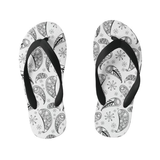 Indian Paisley Pattern Mankolam Kinder Teenslippers (Voetbed)