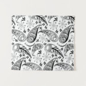 Indian Paisley Pattern Mankolam Wandkleed (Voorkant (horizontaal))