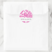 Indian Paisley Save the Date Ronde Sticker (Tas)