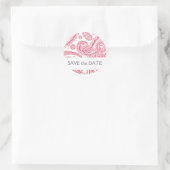Indian Paisley Save the Date Ronde Sticker (Tas)