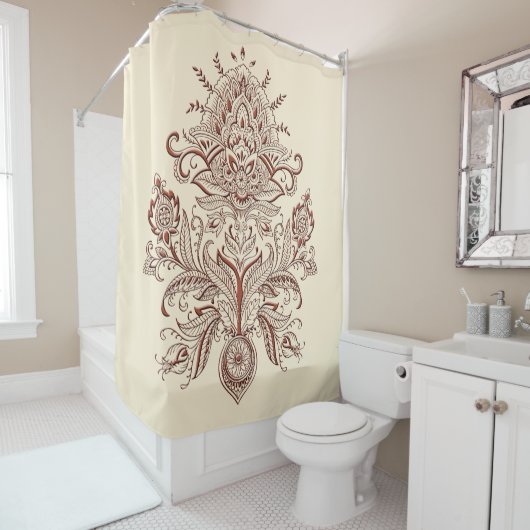Indian Paisley - Shower Curtain Douchegordijn (In situ)