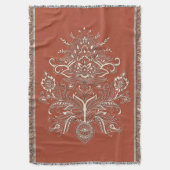 Indian Paisley - Throw Blanket Deken (Voorkant Verticaal)