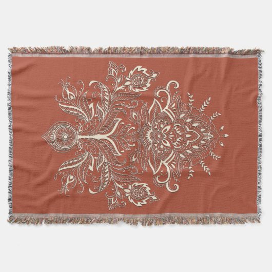 Indian Paisley - Throw Blanket Deken (Voorkant)