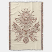 Indian Paisley - Throw Blanket Deken (Voorkant Verticaal)