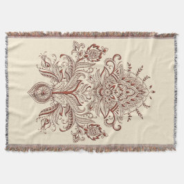 Indian Paisley - Throw Blanket Deken