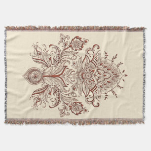 Indian Paisley - Throw Blanket Deken