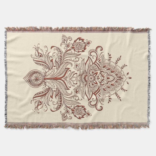 Indian Paisley - Throw Blanket Deken (Voorkant)