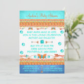 Indian Pareltjes Dream Catcher Baby shower Uitnodi Kaart (Staand voorkant)