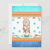 Indian Pareltjes Dream Catcher Baby shower Uitnodi Kaart (Achterkant)