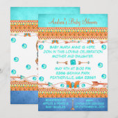 Indian Pareltjes Dream Catcher Baby shower Uitnodi Kaart (Voorkant / Achterkant)