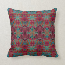 Indian Pattern Pillow-Home Decor-Red, Blue, Maroon